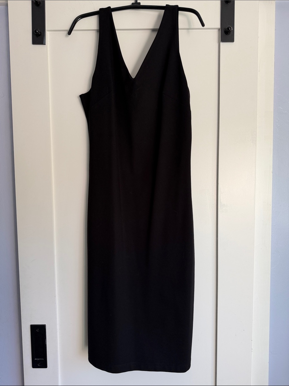 Classic Black V-Neck Women's Dress